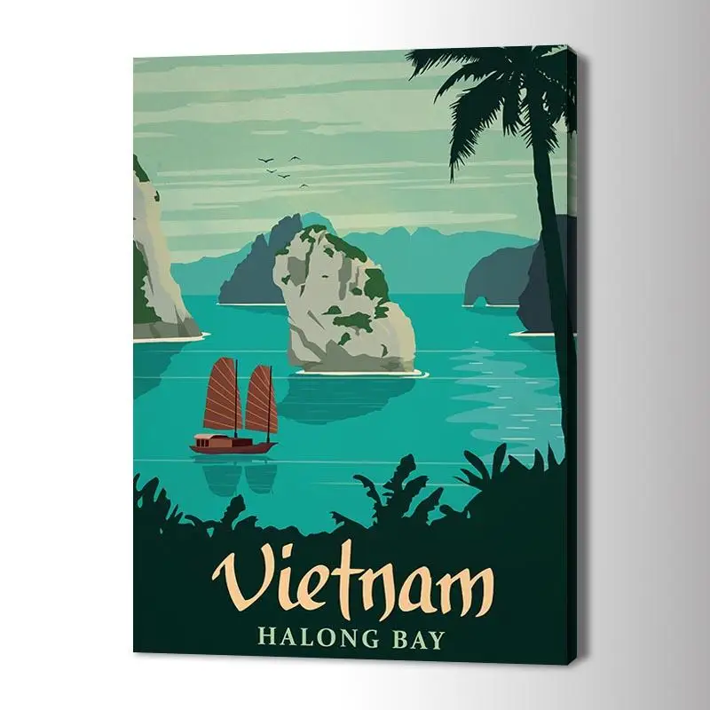 

Vietnam Halong Bay Poster Canvas Painting Abstract Art Poster Print Oil Painting Bedroom Hotel Wall Art Painting Pictures