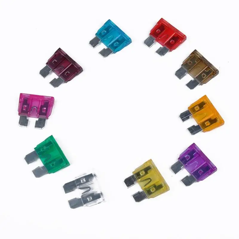 100 шт Стандартные плавкие предохранители средние держатели предохранителей цвет