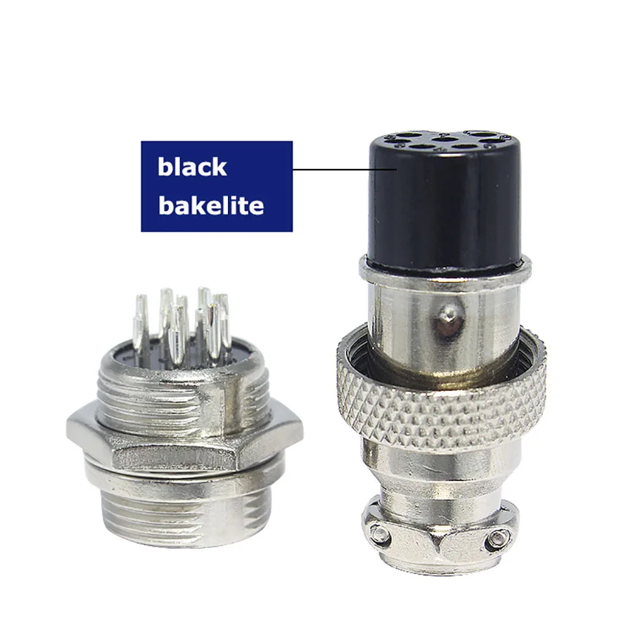 EClyxun 50set GX16 2/3/4/5/6/7/8/9/10Pin 16mm Male &amp Female Wire Panel Connector kit Socket+Plug for aviation computer ect |