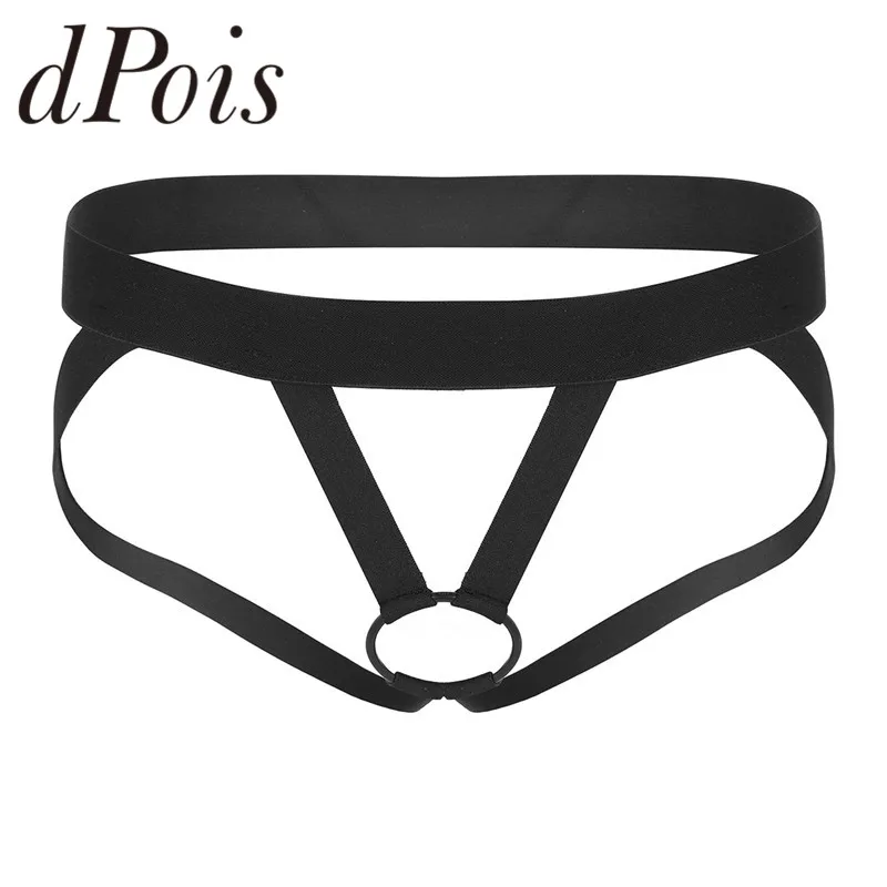 

Мужские трусы с низкой посадкой, с открытой спиной, бандаж без косточек, эластичные бикини, стринги, нижнее белье с металлическим кольцом
