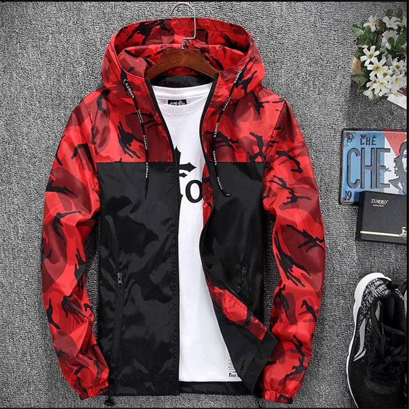 

Men's wear casual camouflage jacket. of Slim handsome spring autumn casual solid color large size baseball clothes