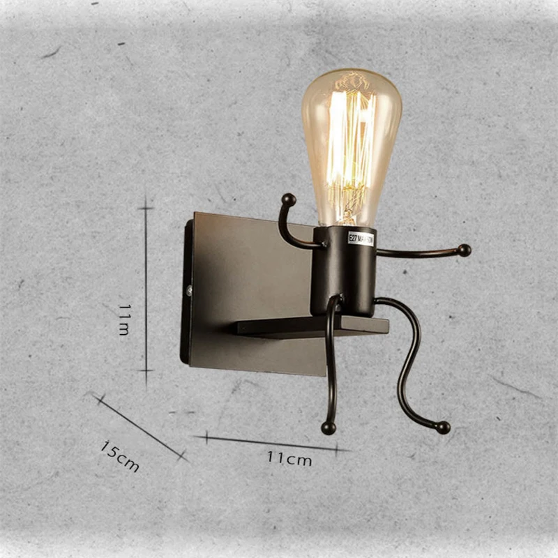 

Wall lamp indoor Wall lights vintage robot for livingroom bedroom mirror vanity lamp led bathroom stair light E27 light fixtures