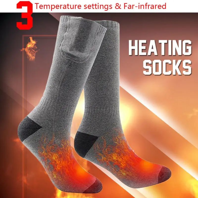 

Unisex Electric Socks 2200m Charging Thermostat Lithium Battery Heating Sock