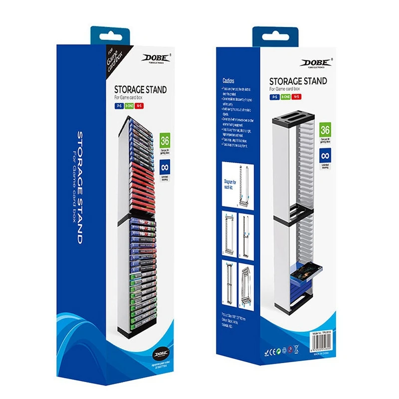 

DOBERMAN SECURITY Games Card Box Storage Stand for PS5 Console Disc Storage Card Stand Holde