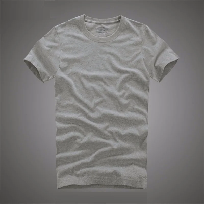 

Men Tshirt 100% Cotton Solid Color O-Neck Short Sleeve T shirt Male High Quality