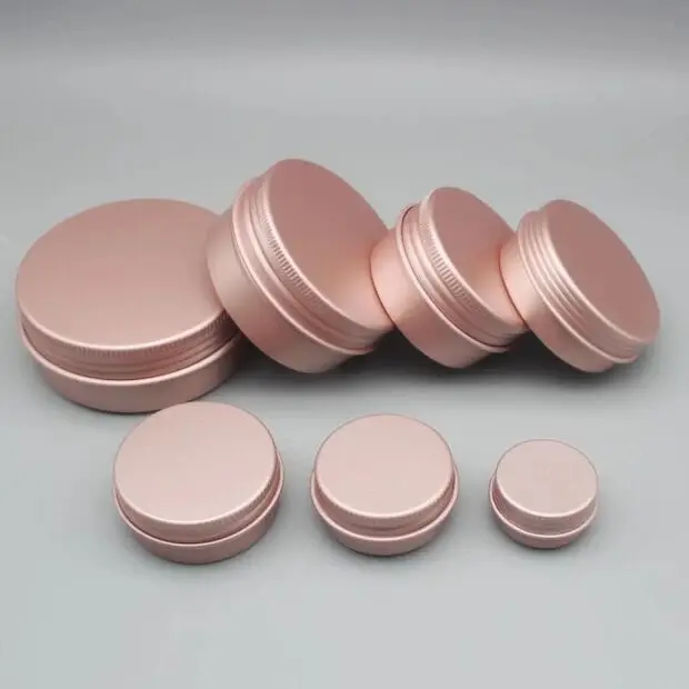 100x5 мл 10 15 30 60 матовая розовая Золотая алюминиевая банка сделай сам мазь в виде