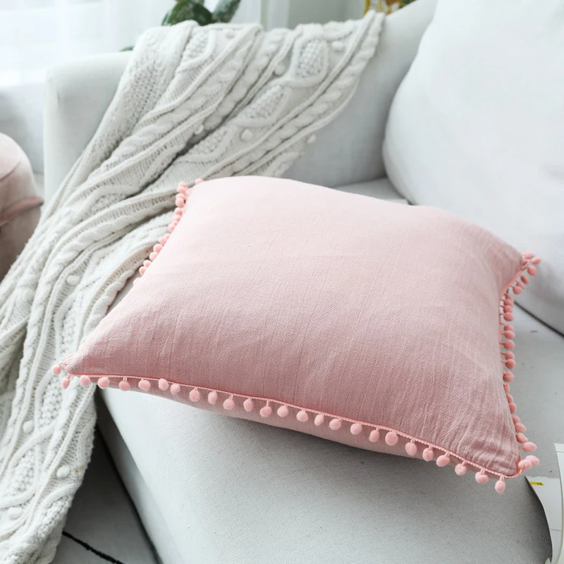 2pcs Small Ball Hug Cushion Cover Fresh Lovely Solid Color Simple DNJ998 | Дом и сад