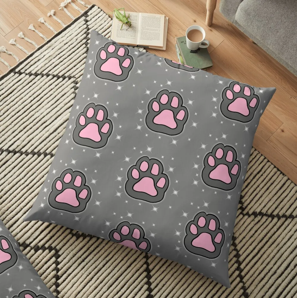 

Cat Kawaii Paw Grey Printed Decorative Cushion Sofa Cover Pillow Pillowcase Decorations For Home Decor Pillow Cover 2021