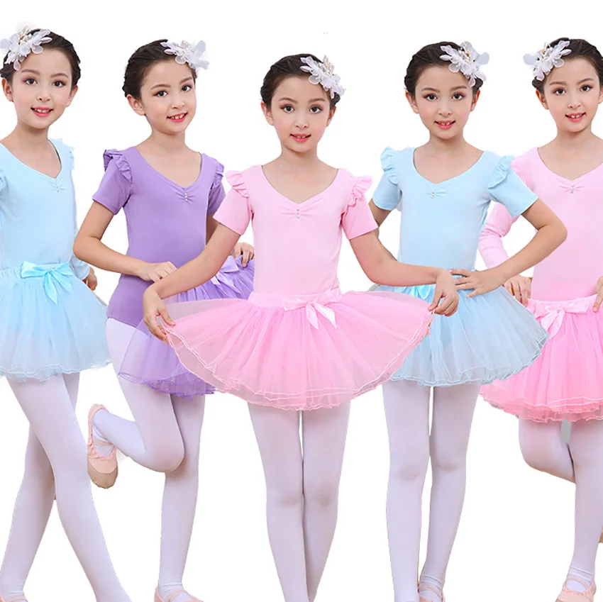 Балетные трико для девочек платье Детские профессиональные юбка пачка