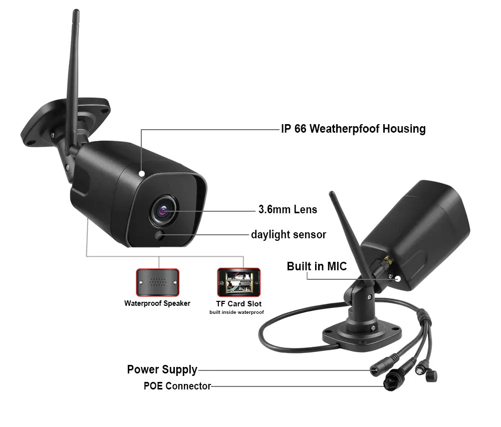 IP-Камера уличная 4k 8 Мп Wi-Fi с датчиком присутствия | Безопасность и защита