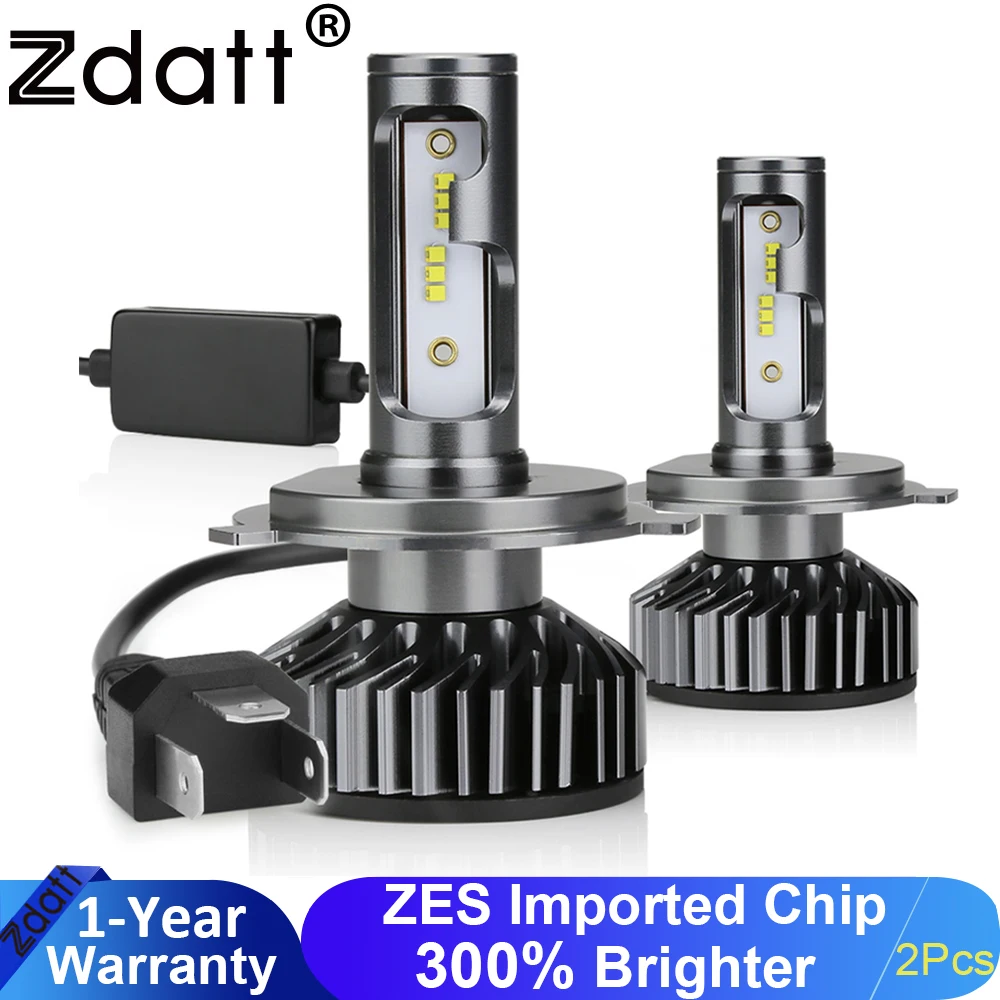 Zdatt Автомобильные лампы H4 H7 led Canbus H8 H27 HB3 HB4 H11 H1 светодиодные для авто фары 20000LM 100W