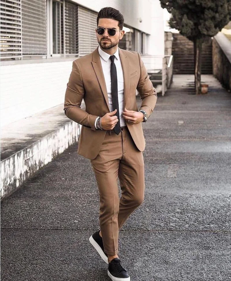 

2021 New Arrival Groom Wear Slim Fit High Quality Wedding Dress Business Suits Prom Party Suits Two Pieces Suits(Jacket+Pants)
