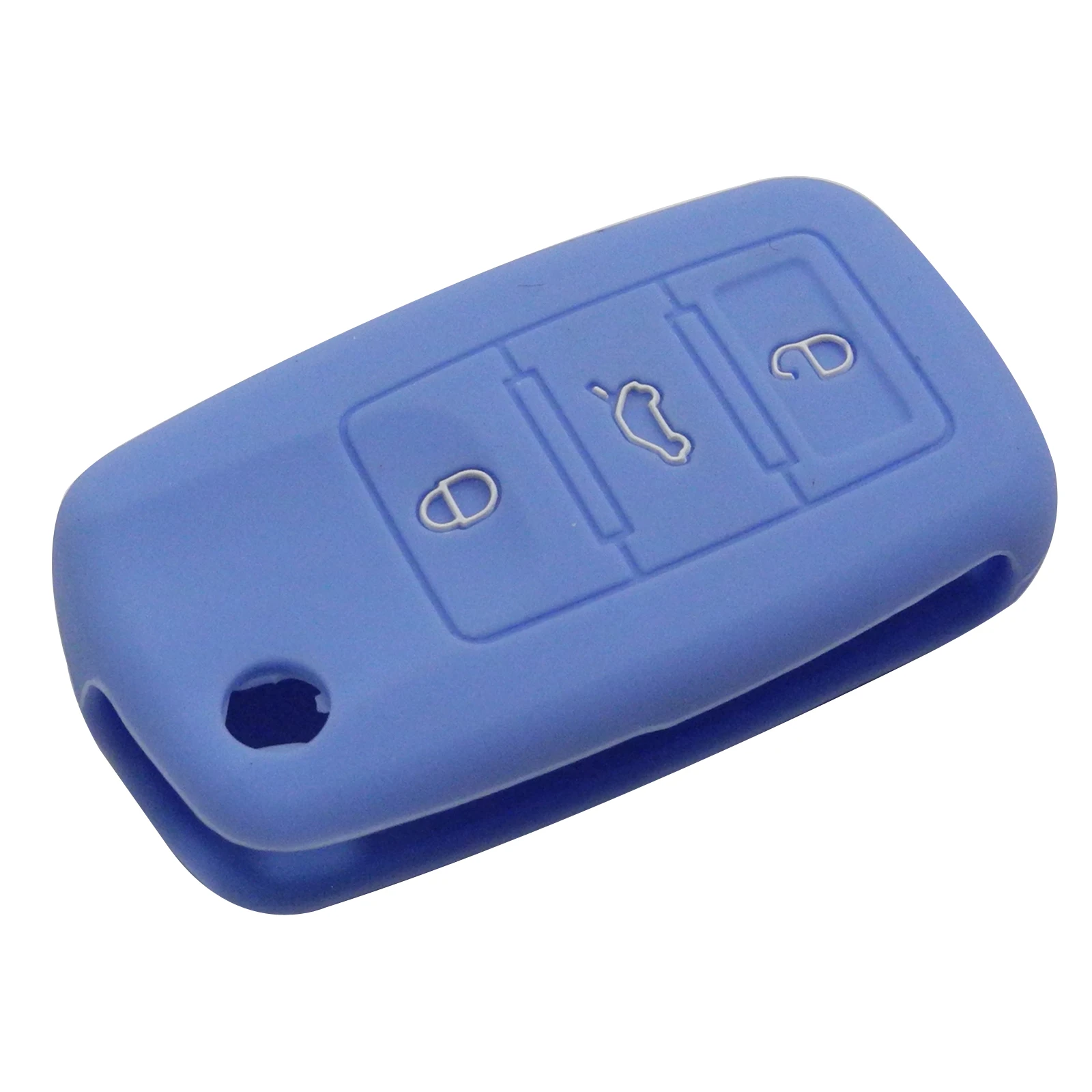 Jingyuqin 3B силиконовый чехол для ключей автомобиля для VW Golf Bora Jetta POLO Passat Skoda Superb Octavia Fabia SEAT Ibiza Leon Procted