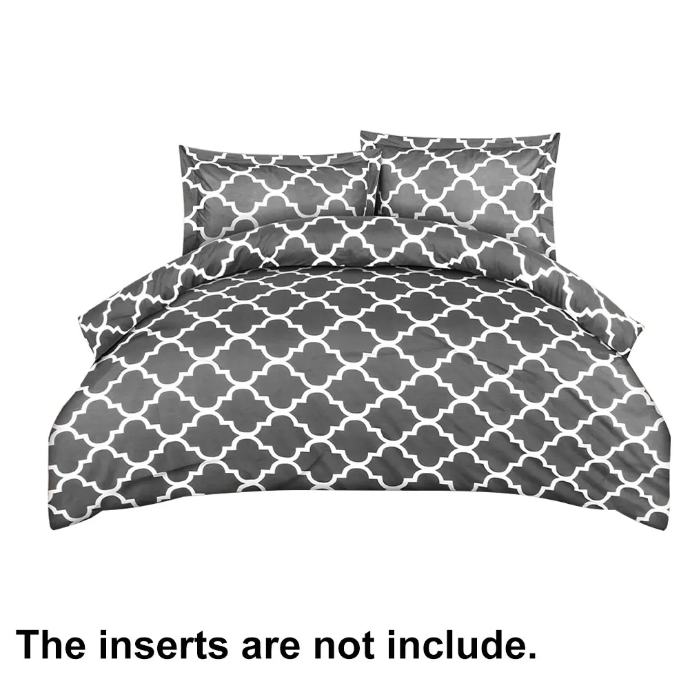 

Bedding Set Print Duvet Cover Pillowcase Quilt Set High Quality Lovely Pattern Zipper Close King Size Dark Home Bedding Set 3PCS