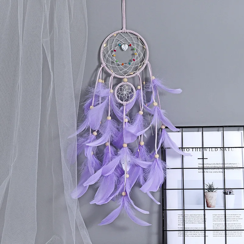 

Purple LED Lights Feather Led Light Fantastic Creative for Christmas Home Weave Wall Decoration Indoor Home Party Decors Luces