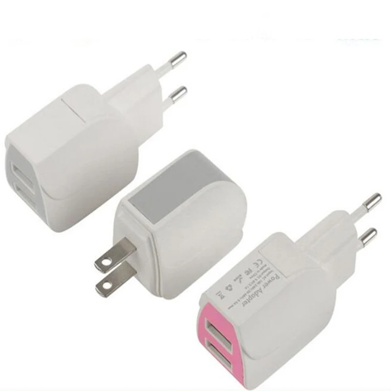 Новый AAA США/ЕС штекер 5 В 2.5A двойной USB Универсальное зарядное устройство для