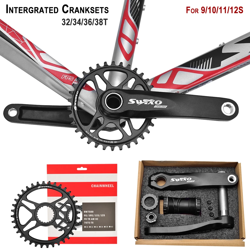 GXP Встроенная дорожная фрикционная звезда 32/34/36/38T, звездочка из алюминиевого сплава для горного велосипеда, звездочки для горного велосипеда 10 11 12 Скоростей