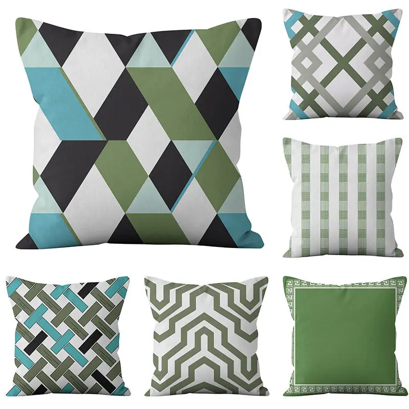 

Наволочка для подушки в скандинавском стиле, декоративная Бархатная подушка с геометрическим рисунком, для офисного стула, минималистский ...