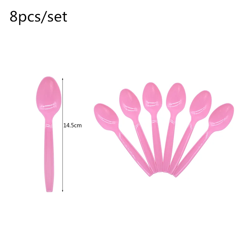pinkB06 1st Birthday Party Supplies Pink Blue Paper Plates Cups Straws Disposable Tableware Banner Gender Reveal Baby Shower Party Decor - Цвет: pinkB06