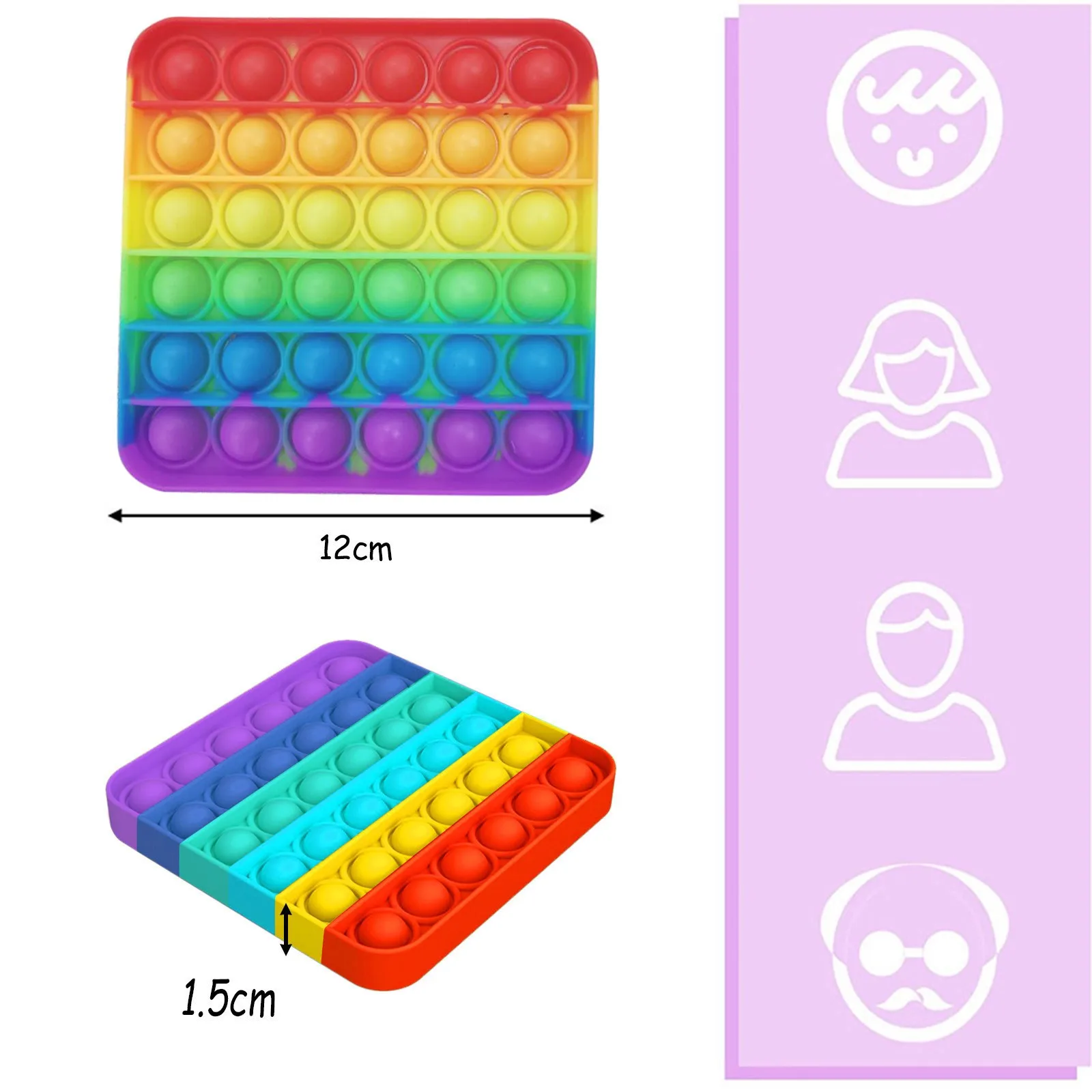 

25pcs Fidget Popit Sensory Toys Pops It Antistress Toy Pack Squishy Squishmallow Decompression Stress Reliver Toy Adults Kids
