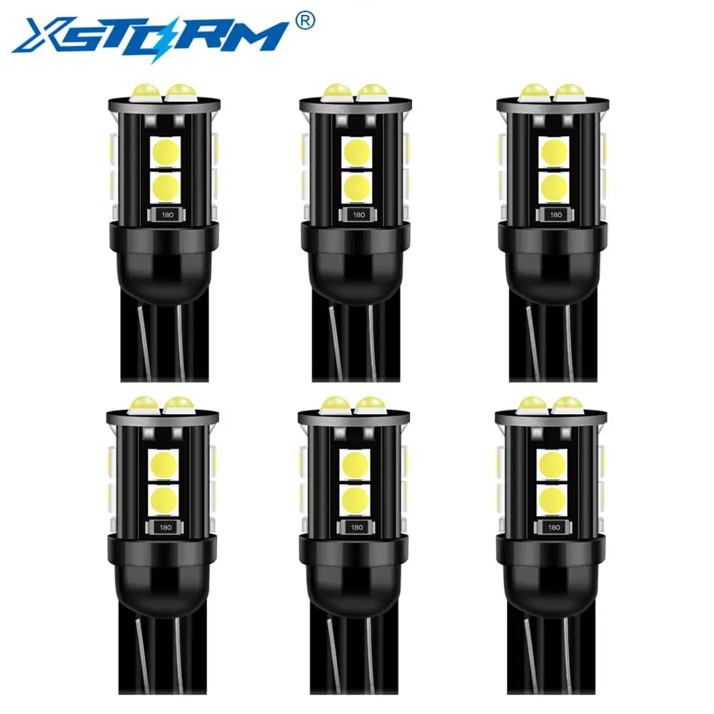 

6Pcs W5W T10 Led Canbus 168 194 LED Bulb 12 SMD 3030 Chips Car Position Lights Interior Map Dome Lights 12V White Auto Lamp