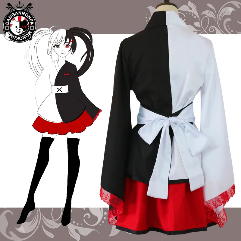Аниме Danganronpa косплей костюмы для женщин Monokuma платье мода мультфильм девушка