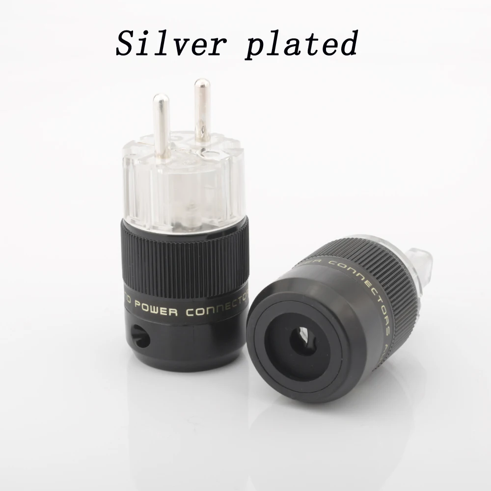 

High Quality Schuko Power Plug EU Plug Hifi European plug Male Female Power Plug 24K Gold plated Rhodium Silver Plated HIFI diy