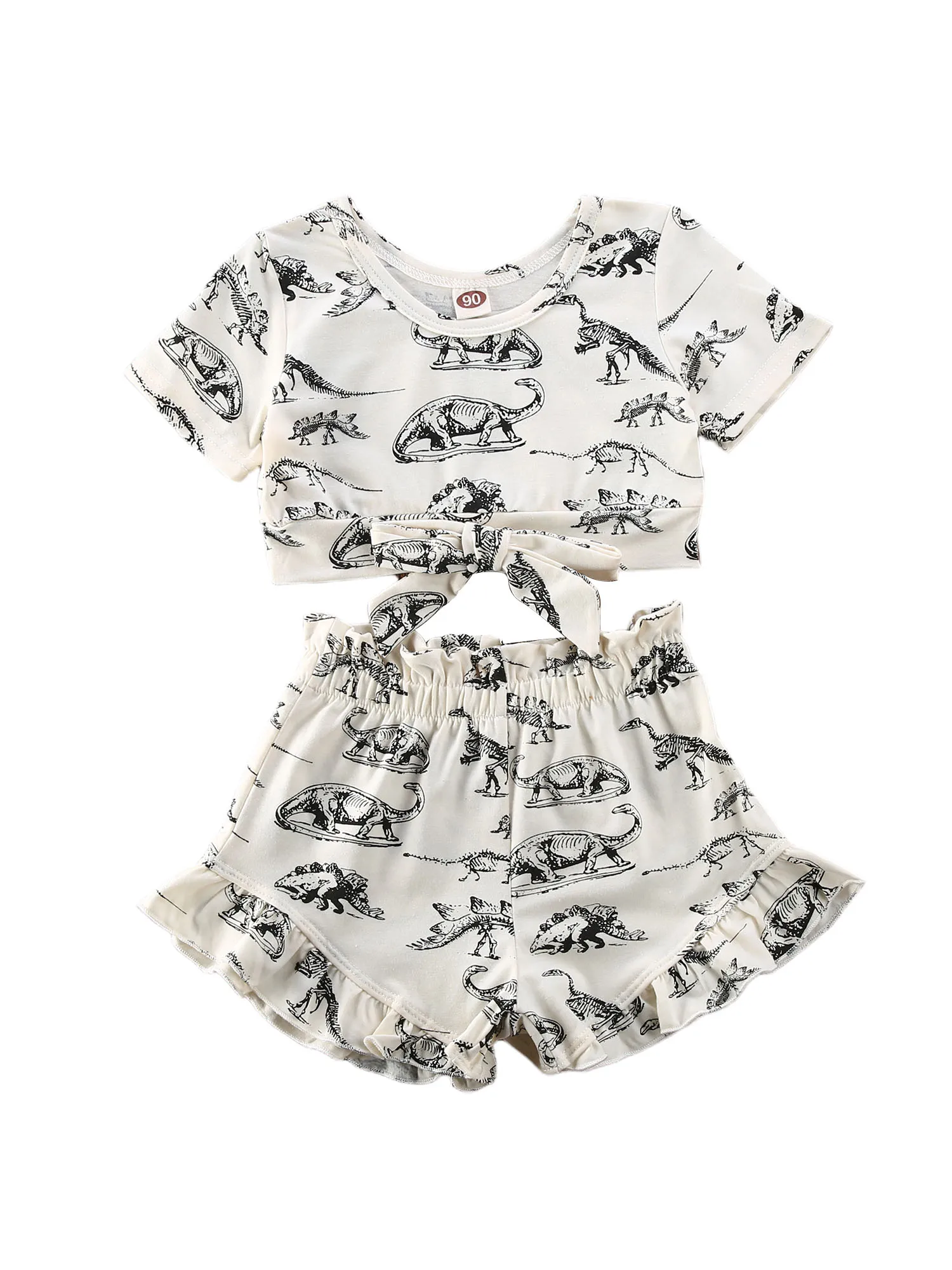 Комплект летней одежды из 2 предметов для маленьких мальчиков и девочек костюмы с