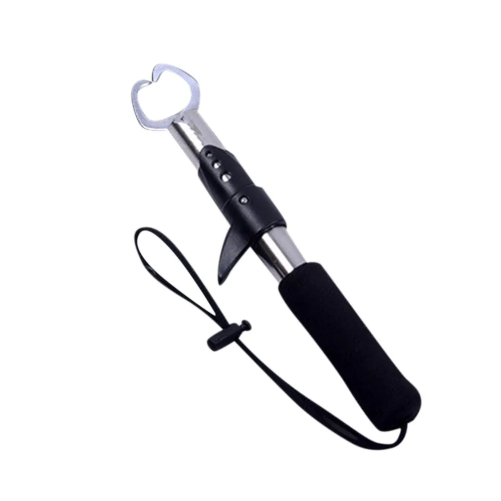 Portable Fish Lip Grabber Gripper Grip Holder Tool Stainless Steel Fishing Gear Weight Capacity with Wrist Strap | Спорт и