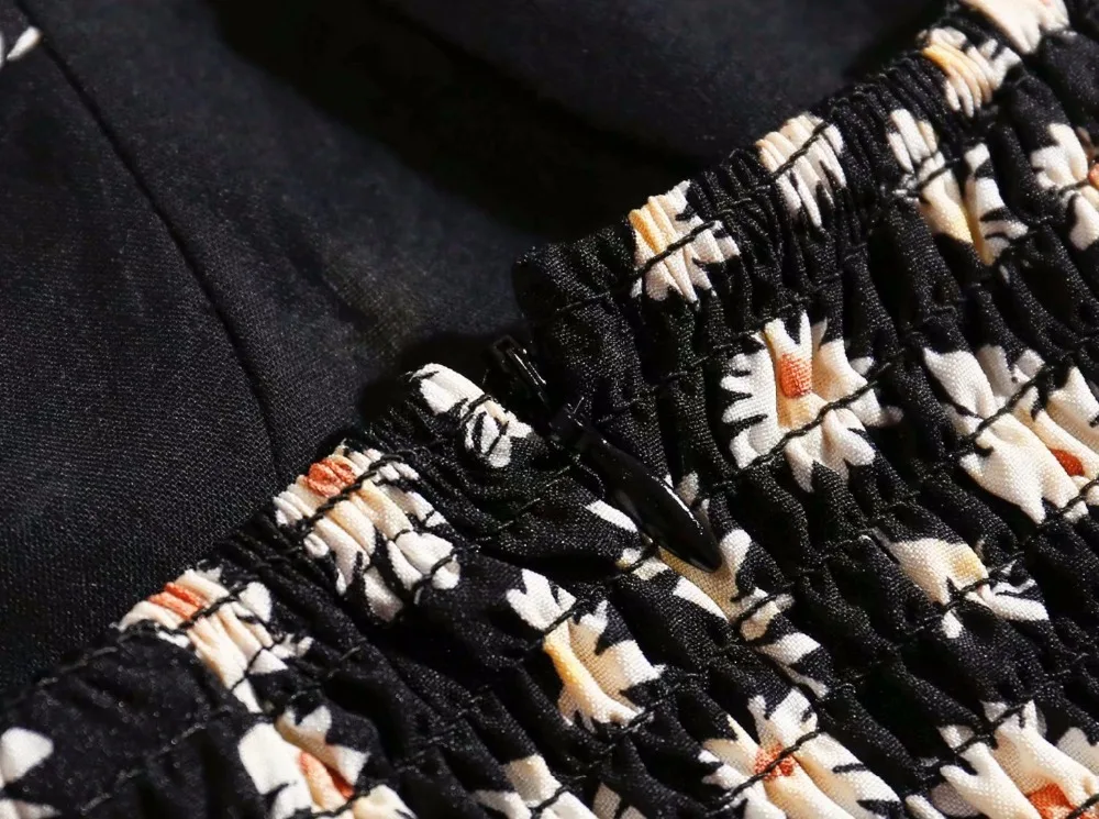 Bazaleas элегантное регулируемое платье на бретельках, vestido, Франция, шикарный зеленый принт с ромашками, женское винтажное платье-миди с разрезом, женское платье