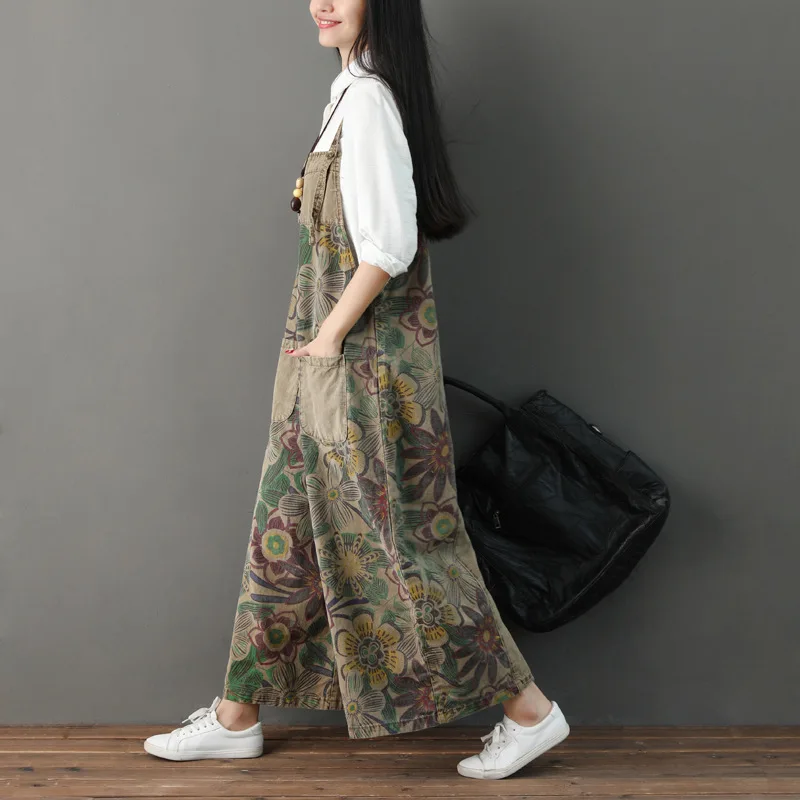 #0322 весенне-осенние винтажные широкие брюки с регулируемым ремешком джинсовый