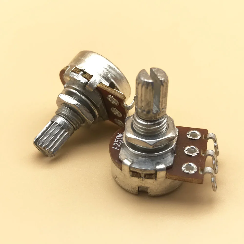 4 stücke lange split welle elektrische gitarre potentiometer töpfe volume tone control töpfe a250k b250k a500k b500k free global shippi
