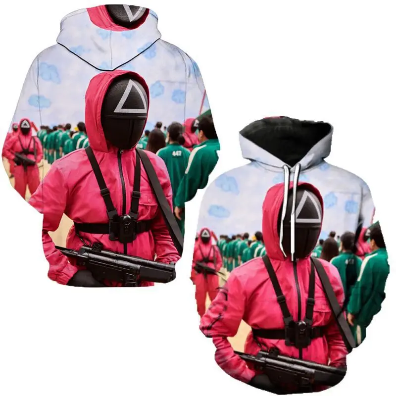 

2021 New Squid Game Squid Game 3D Fashion Hoodie Sports Casual Pullover Hoodie