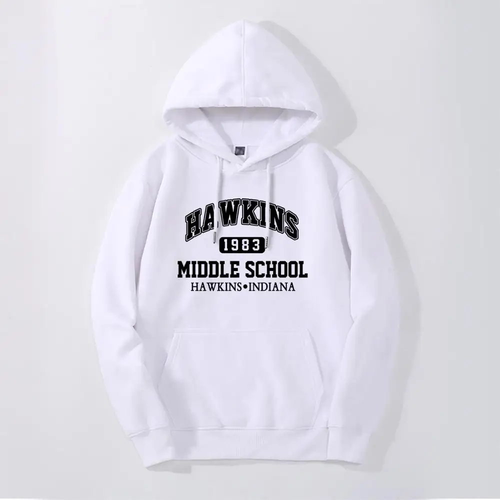 Толстовка с капюшоном в стиле странные вещи весна зима 2019 теплая флисовая