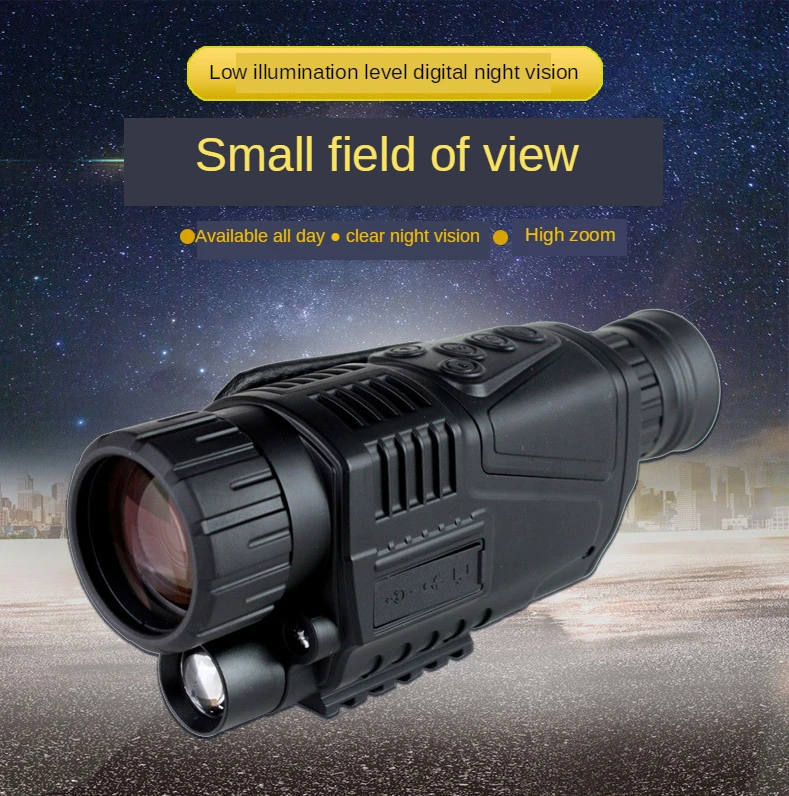 

5x Zoom Darkness Monocular Infrared Digital Telescope Night Vision Device Infrared Hunting Scouting Camera Portable Video Record