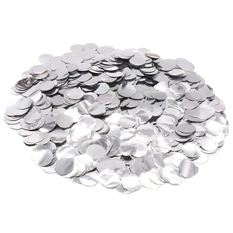Confetti silver 10g 1 пакет 100 шт радужные цветные натуральные перья прозрачные bobo конфетти для воздушного шара аксессуары детские праздничные вечерние аранжировки - Цвет: Confetti silver 10g