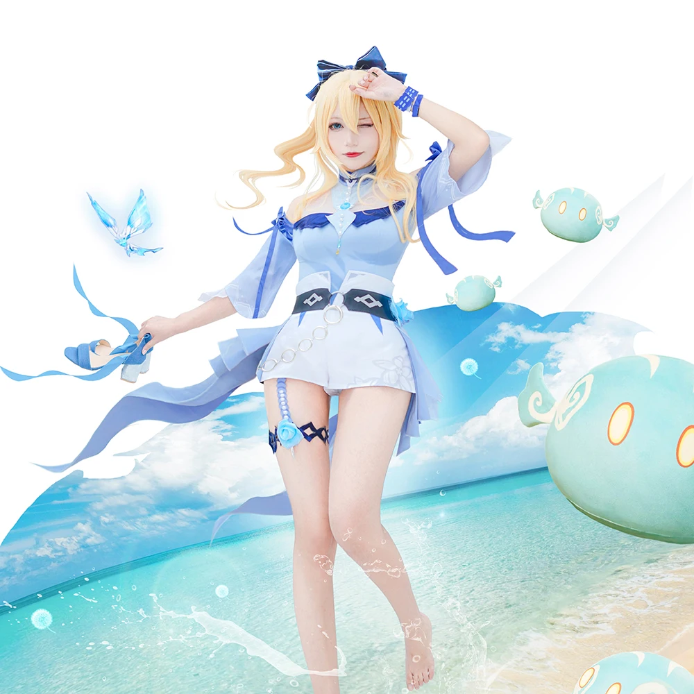 

Женский костюм для косплея из аниме Game Genshin Impact, костюм для девочек, наряд на Хэллоуин