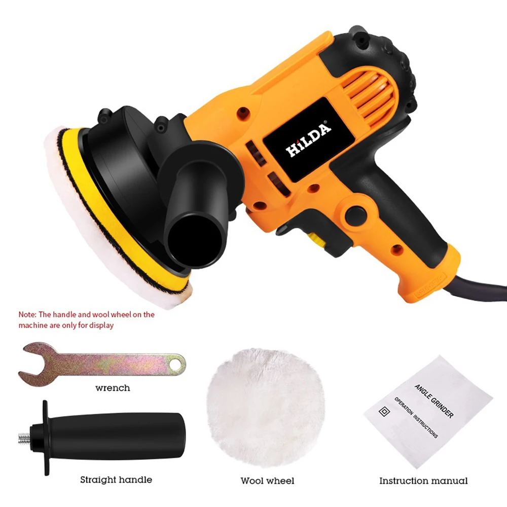 

110V 700W Grinder Mini Polishing Machine Car Polisher Sanding Machine Orbit Polish Adjustable Speed Sanding Waxing Power Tools