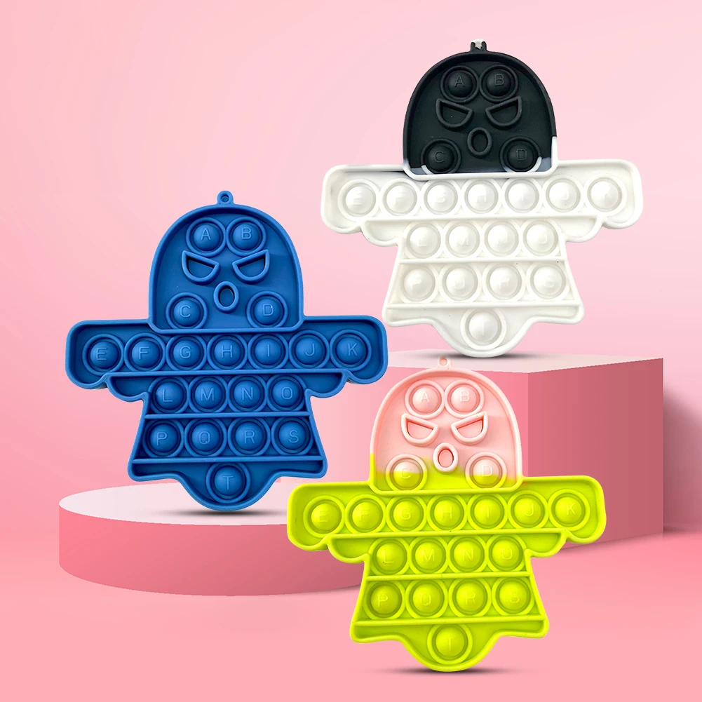 

Силиконовая игрушка с пузырьками для Хэллоуина, сенсорная игрушка, антистресс, аутизм, снятие стресса, особые потребности, концентрация вни...