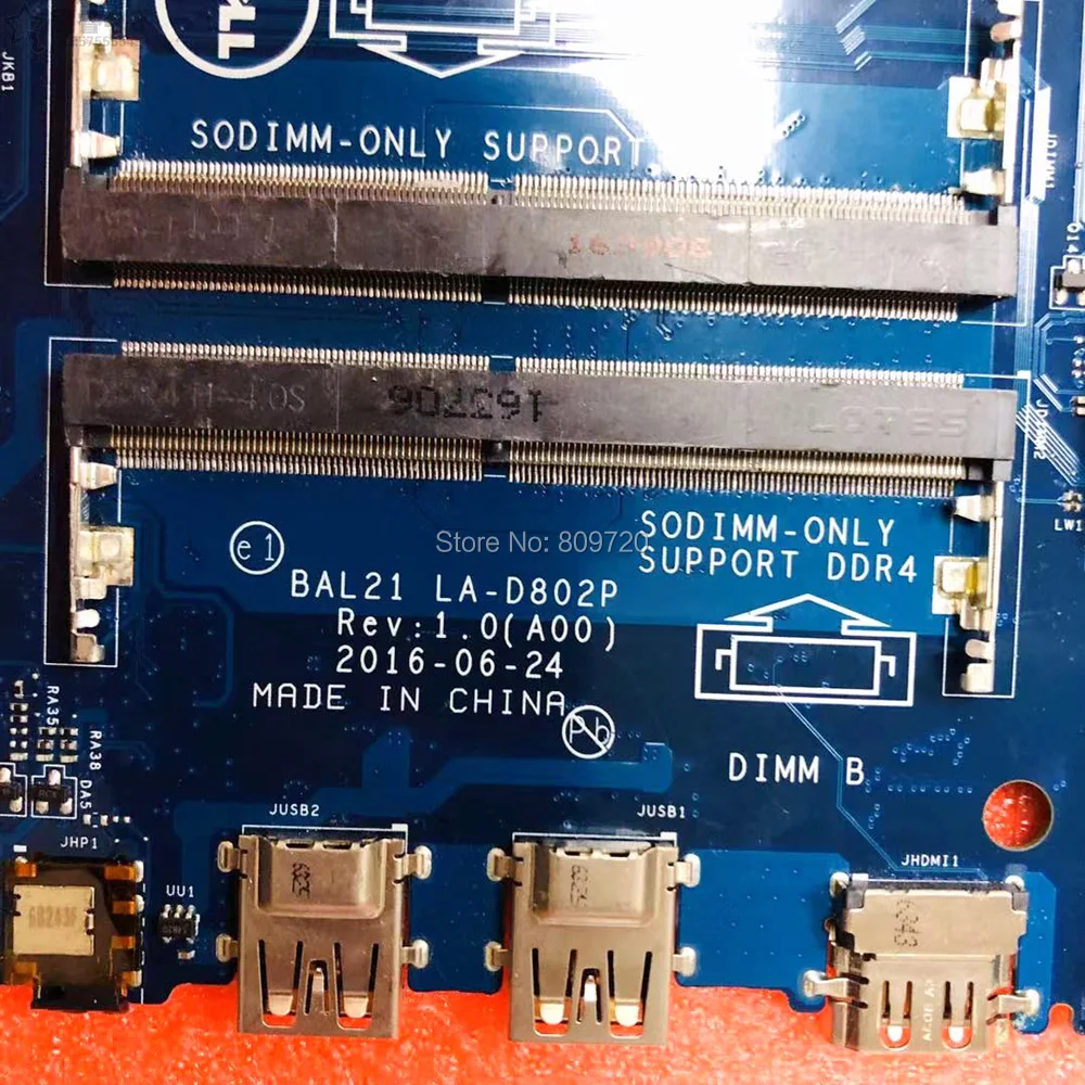 Материнская плата для ноутбука LA-D802P 2R3V9 с Φ CPU DELL Inspiron 15 5567 5767 | Компьютеры и офис