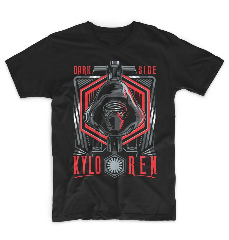 Kylo Ren футболка Звездные войны Lord Vader Rogue One Jedi Dark Side Force Han Solo модная | Мужская одежда