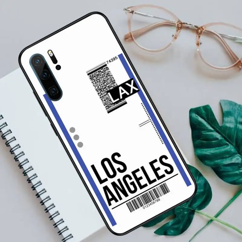 

Air ticket world travel Phone Case For Huawei honor Mate P 10 20 30 40 Pro 10i 9 10 20 8 x Lite Luxury brand shell funda coque