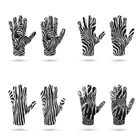 Черно-белые зимние перчатки с зеброй женские осенние теплые вязаные перчатки для сенсорного экрана мужские эластичные нескользящие спортивные рукавицы