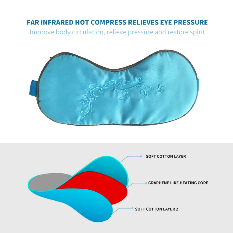 Паровой массажер для глаз с подогревом через USB маска век лаванды защитой от