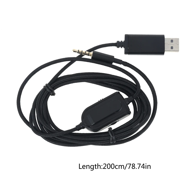Аудиокабель со штекером 3 5 мм на USB Talkback для чата встроенный бесшумный регулятор