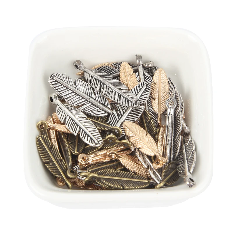 Фурнитура для ювелирных изделий листья из цинкового сплава Подвески