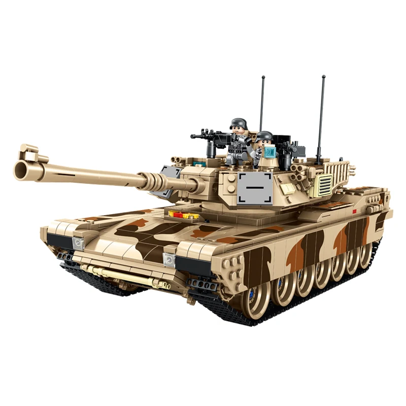 

Военное оружие M1A2 Abrams, основной боевой танк, модель, кирпичи, строительные блоки, игрушки для детей, подарки для мальчиков, 1630 шт.