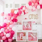 Воздушные шары для первого дня рождения, украшения для первого дня рождения, декоративные блоки с одной буквой, для мальчиков и девочек, декор для душа