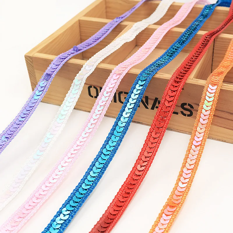 23Meters Eco-Friendly Sequins Lace Trims 3D Gold Silver Ribbons For Stage Dance Dress Belt Sewing Accessories | Дом и сад