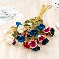high quality artificial flower 4 headed peony living room hotel restaurant home furnishings wedding decoration photography props